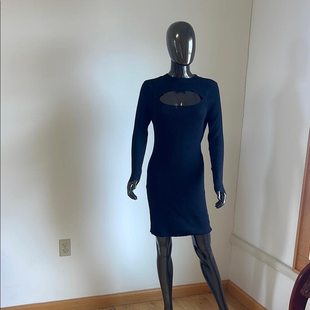 Hooked Up by IOT Black ribbed Bodycon Dress